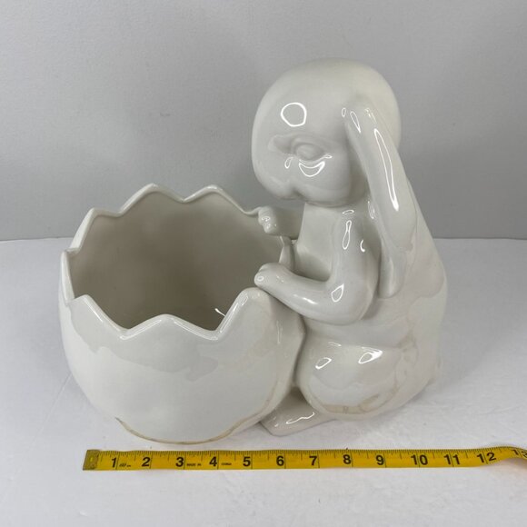 Rae Dunn Hop Bunny Easter Planter Pot Container - Picture 7 of 9